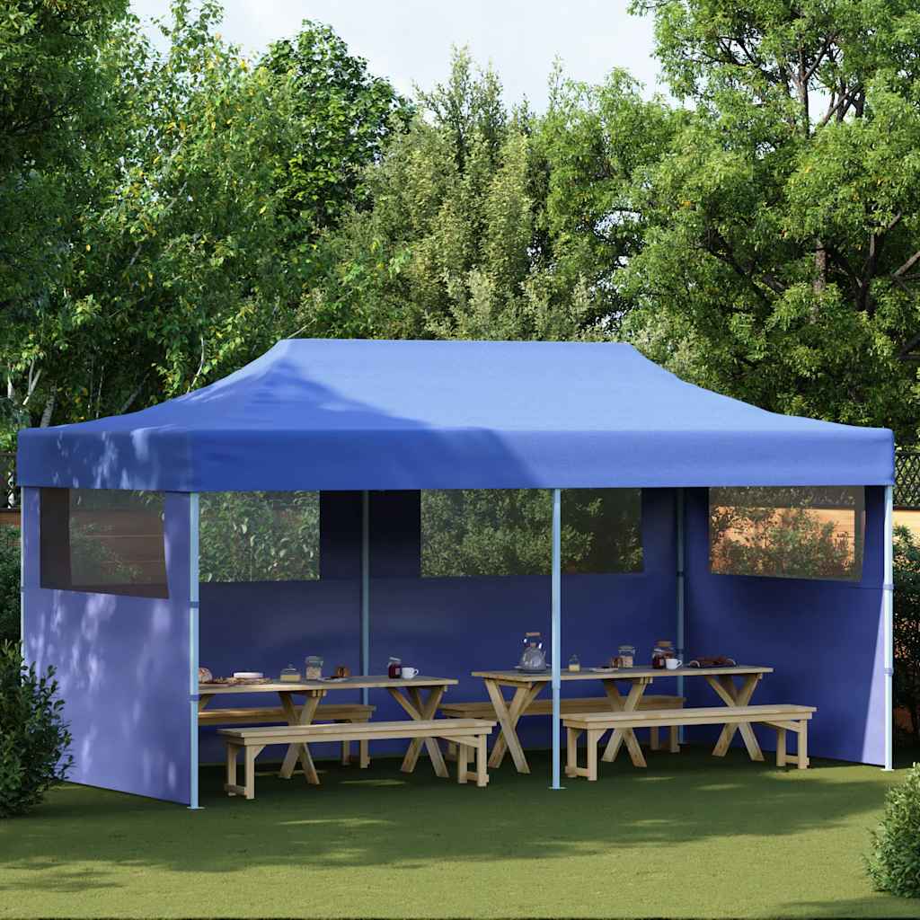 Blue Foldable Pop-up Party Tent 3 x 6 m