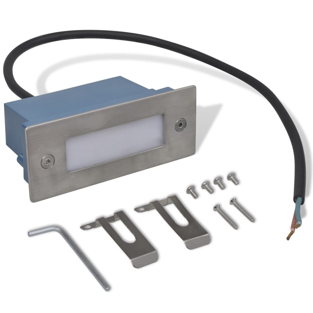 LED Recessed Stair Lights 6 pcs 44x111x56 mm