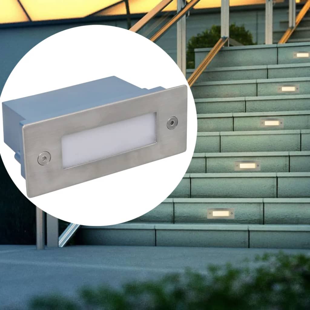 LED Recessed Stair Lights 12 pcs 44x111x56 mm
