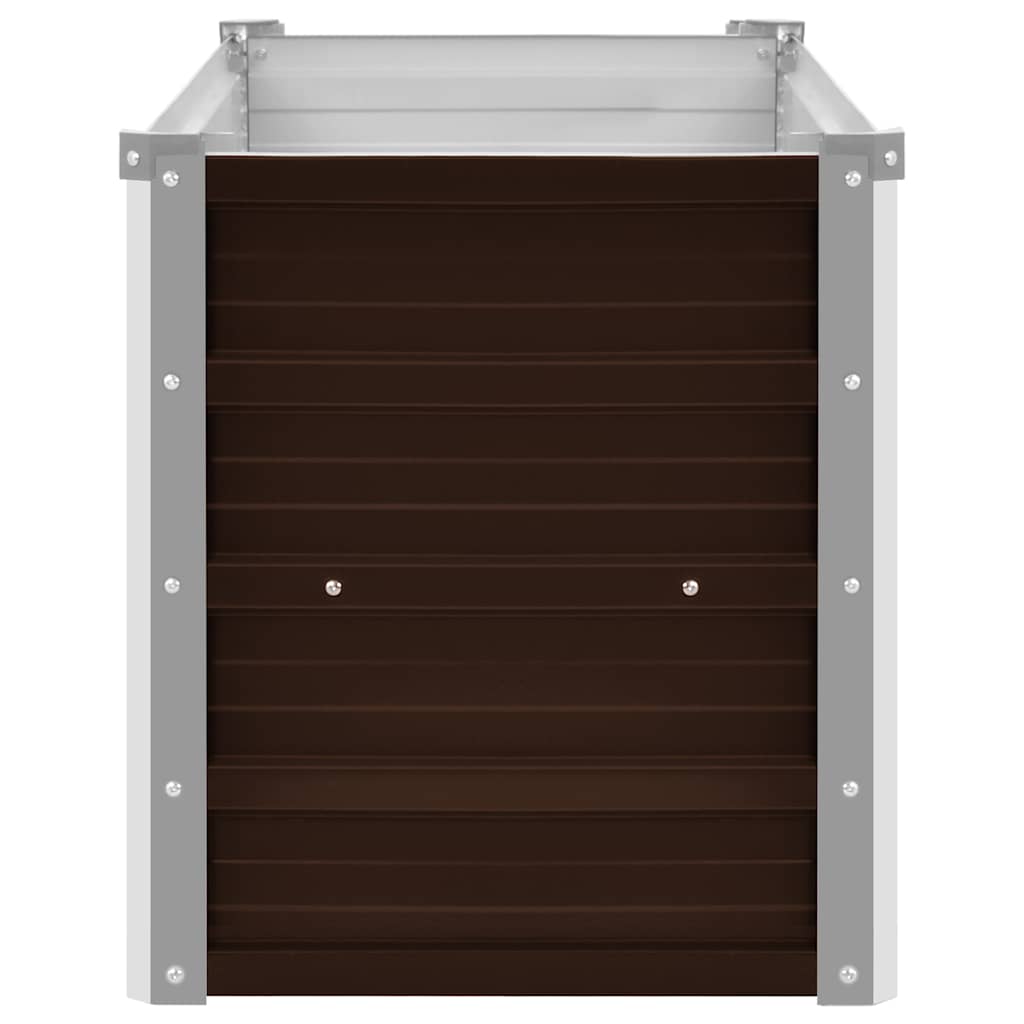 Garden Raised Bed Brown 160x40x45 cm Galvanised Steel