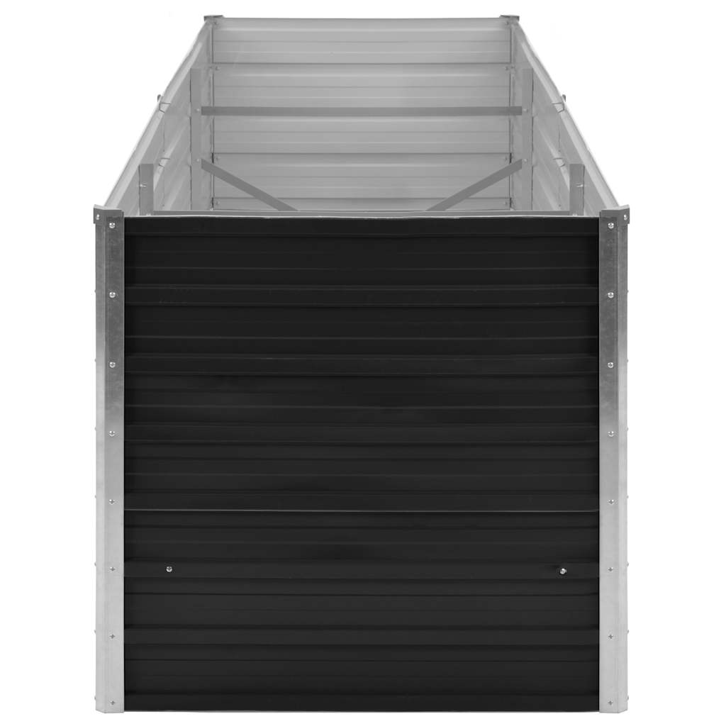Garden Raised Bed Anthracite 240x80x77 cm Galvanised Steel