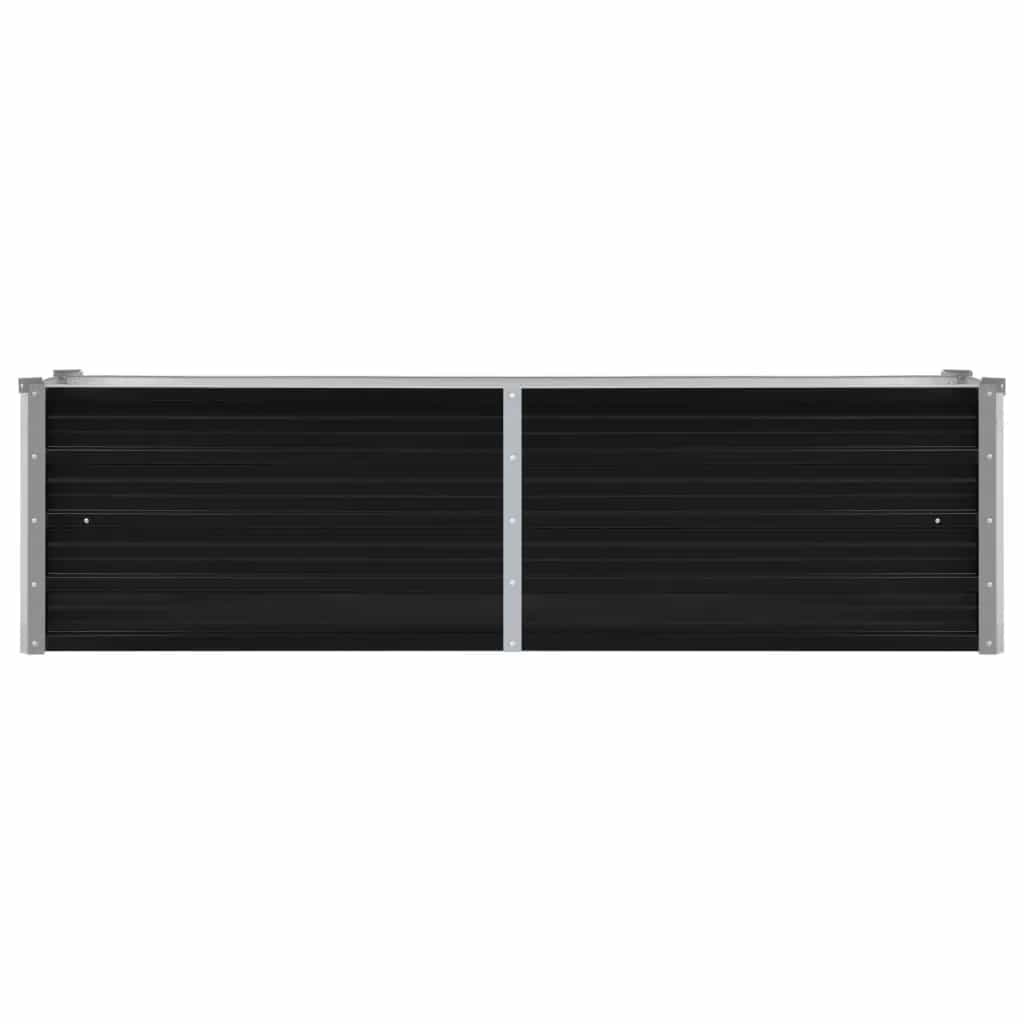 Garden Raised Bed Anthracite 160x40x45 cm Galvanised Steel