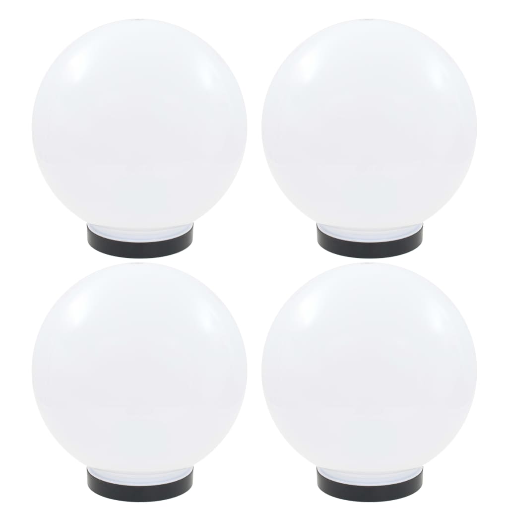 LED Bowl Lamps 4 pcs Spherical 25 cm PMMA