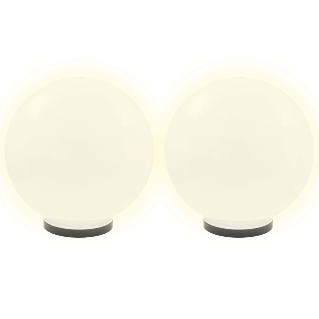 LED Bowl Lamps 4 pcs Spherical 40 cm PMMA