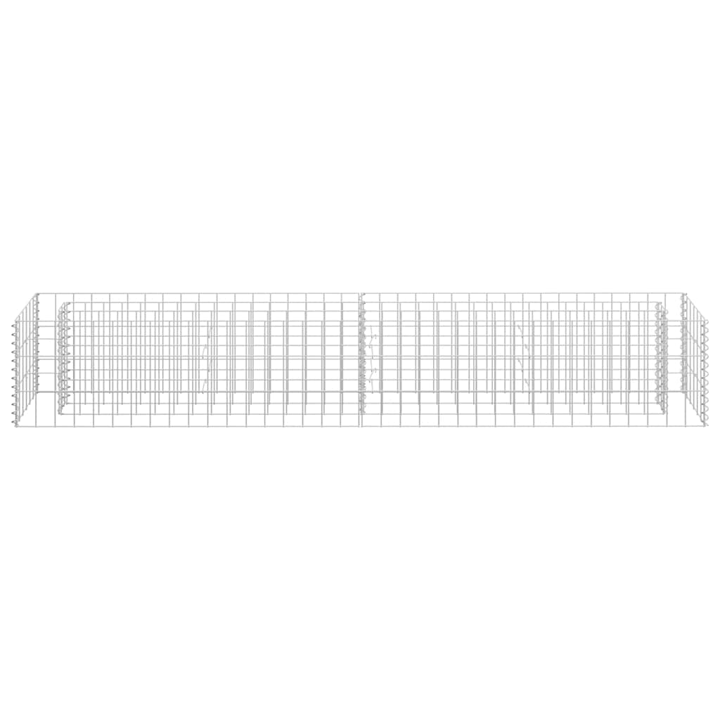 Gabion Raised Bed Galvanised Steel 180x30x30 cm