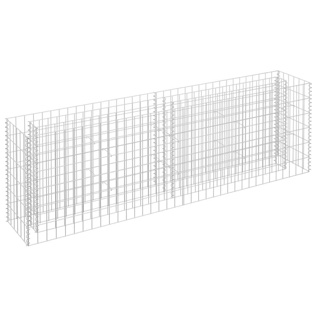Gabion Raised Bed Galvanised Steel 180x30x60 cm