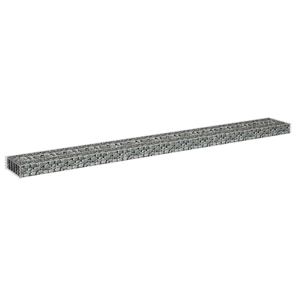 Gabion Raised Bed Galvanised Steel 270x30x10 cm