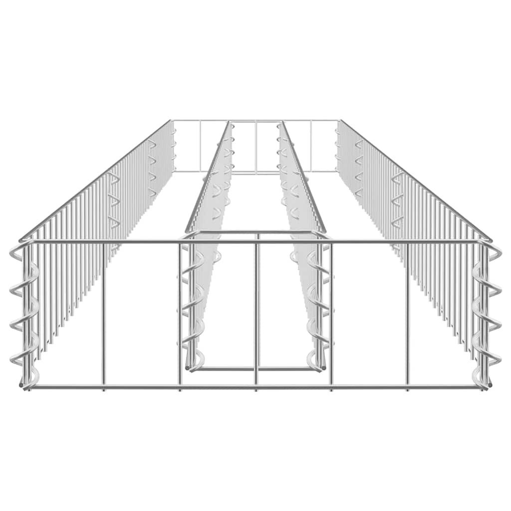 Gabion Raised Bed Galvanised Steel 270x30x10 cm