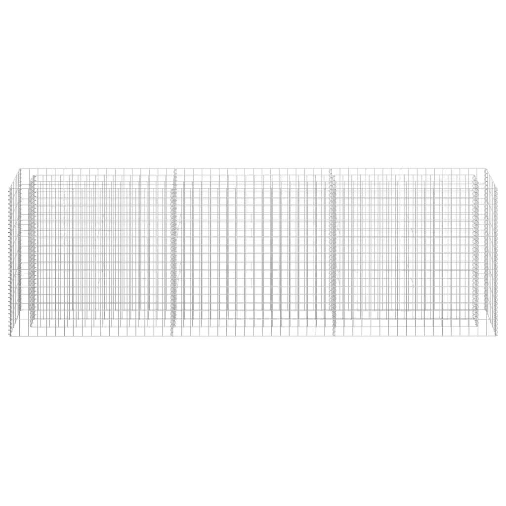 Gabion Raised Bed Galvanised Steel 270x30x90 cm