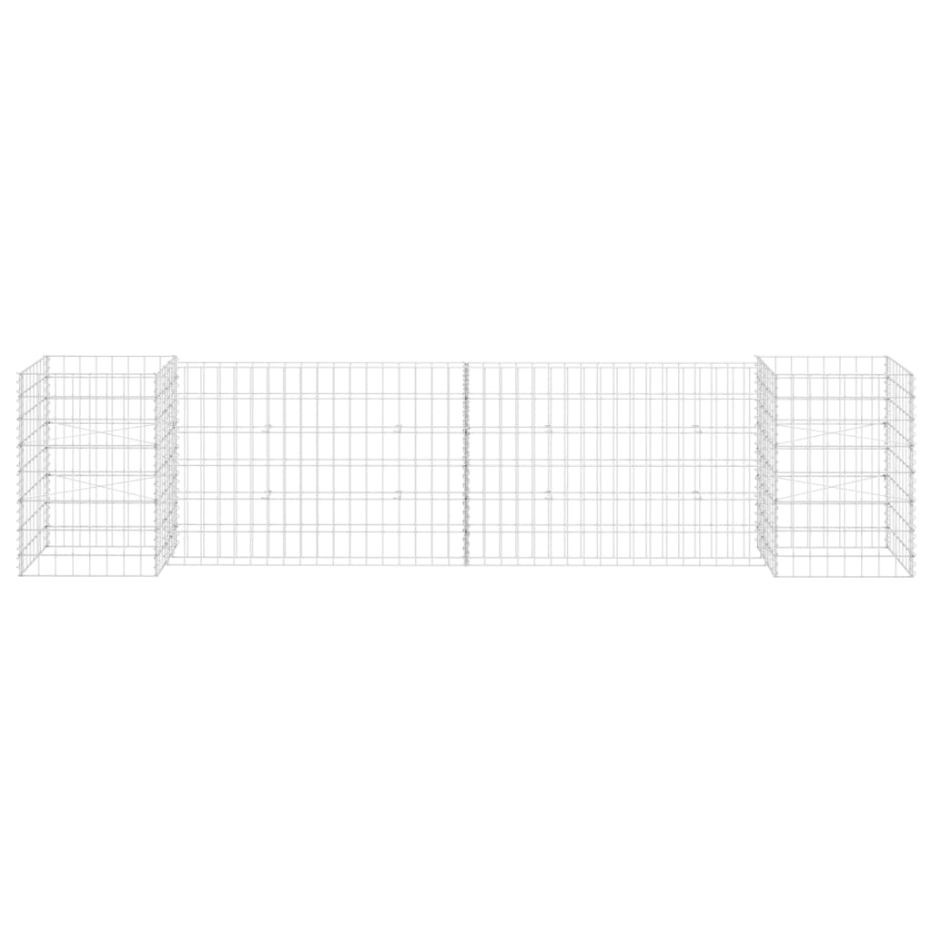 H-Shaped Gabion Planter Steel Wire 260x40x60 cm