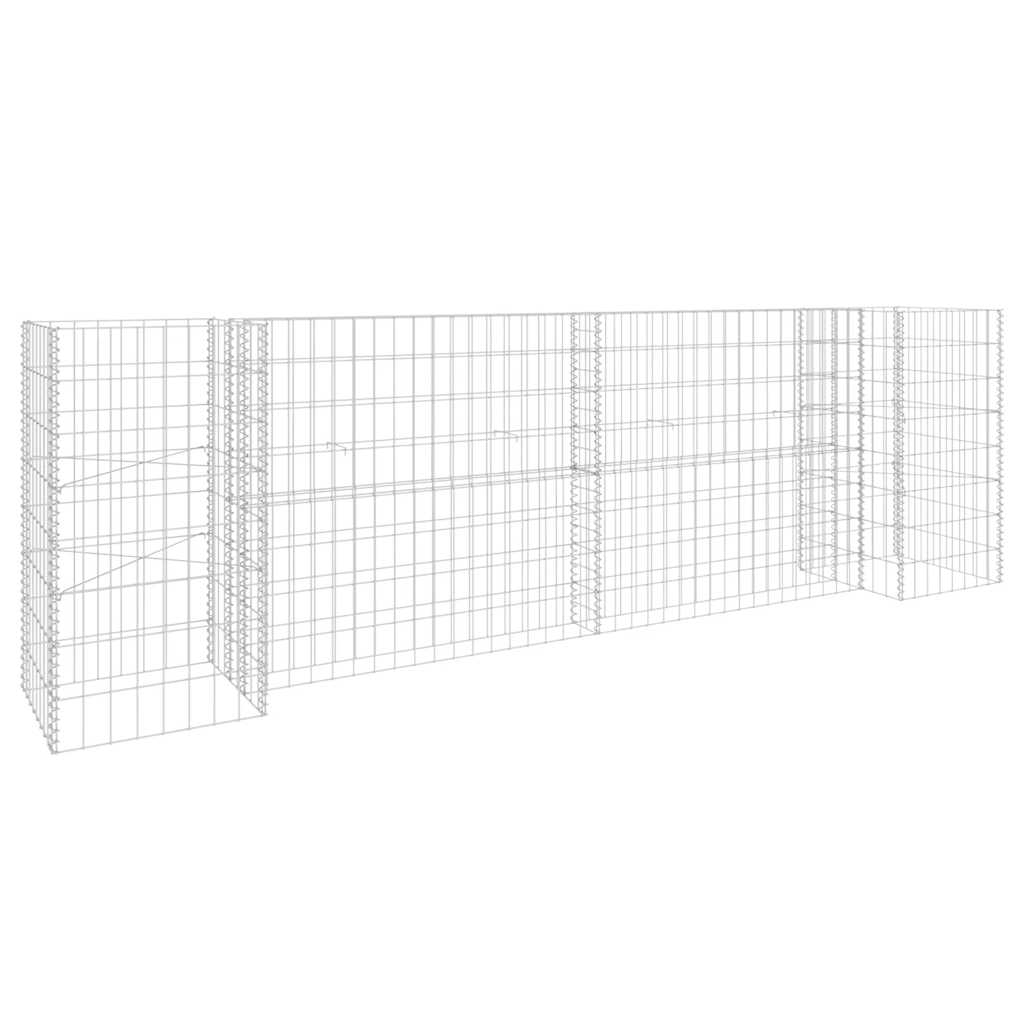 H-Shaped Gabion Planter Steel Wire 260x40x80 cm