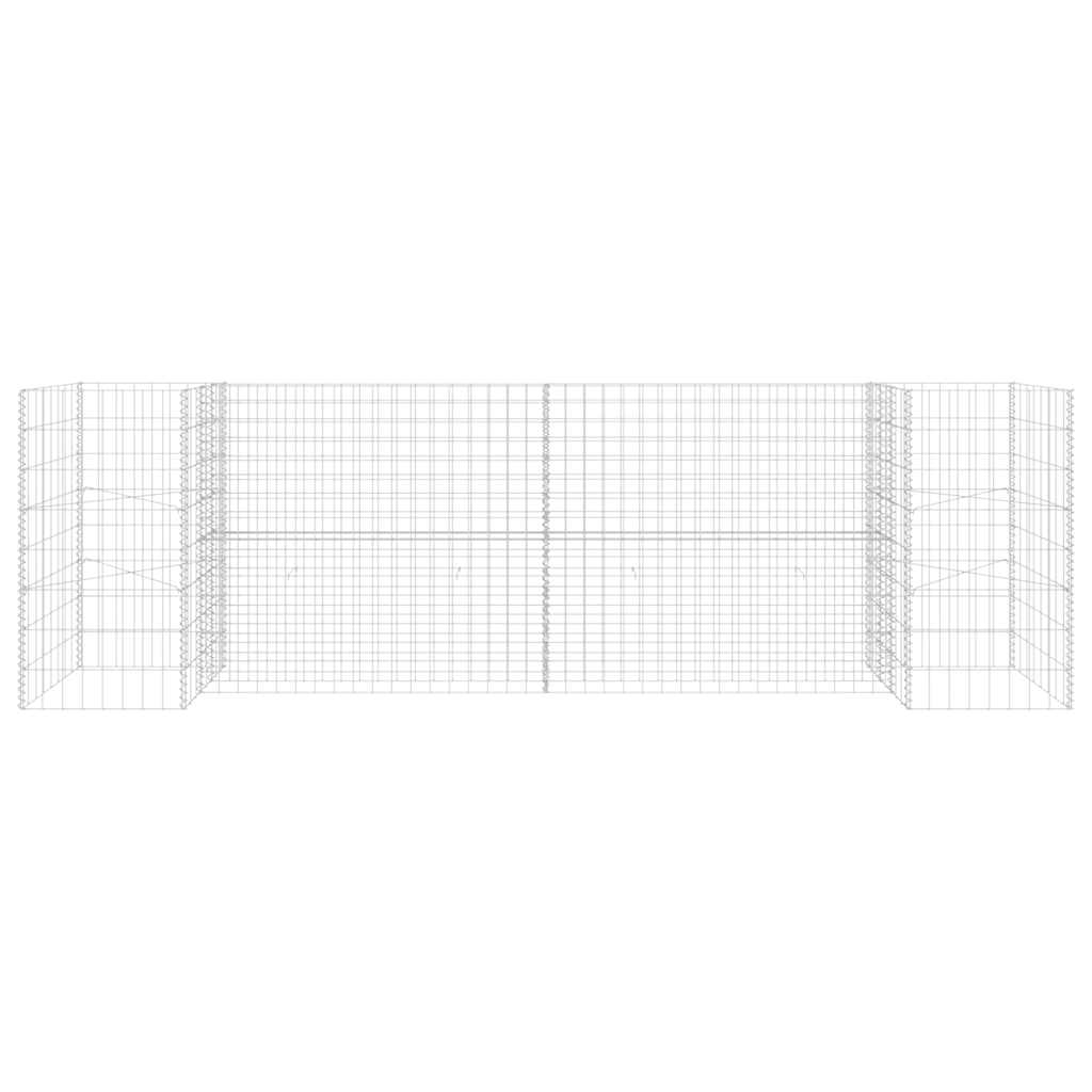 H-Shaped Gabion Planter Steel Wire 260x40x80 cm