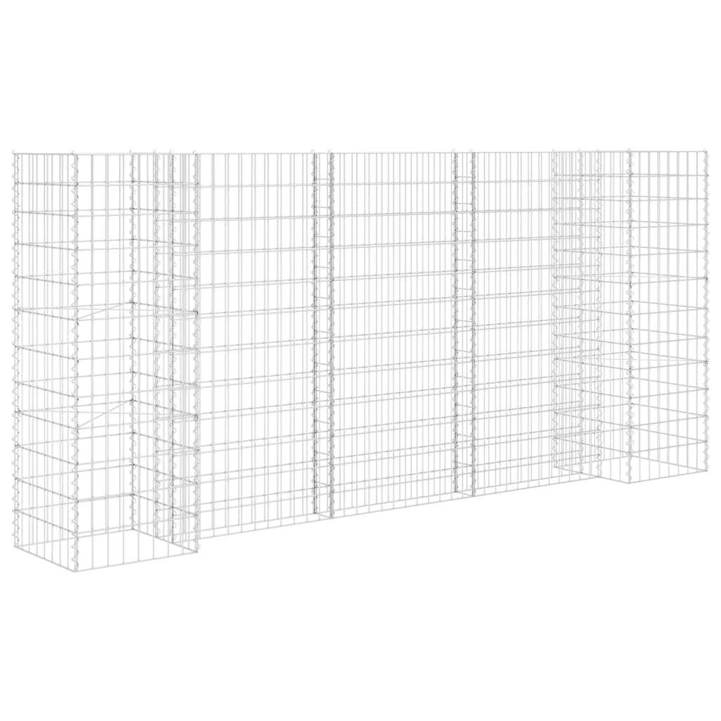 H-Shaped Gabion Planter Steel Wire 260x40x120 cm