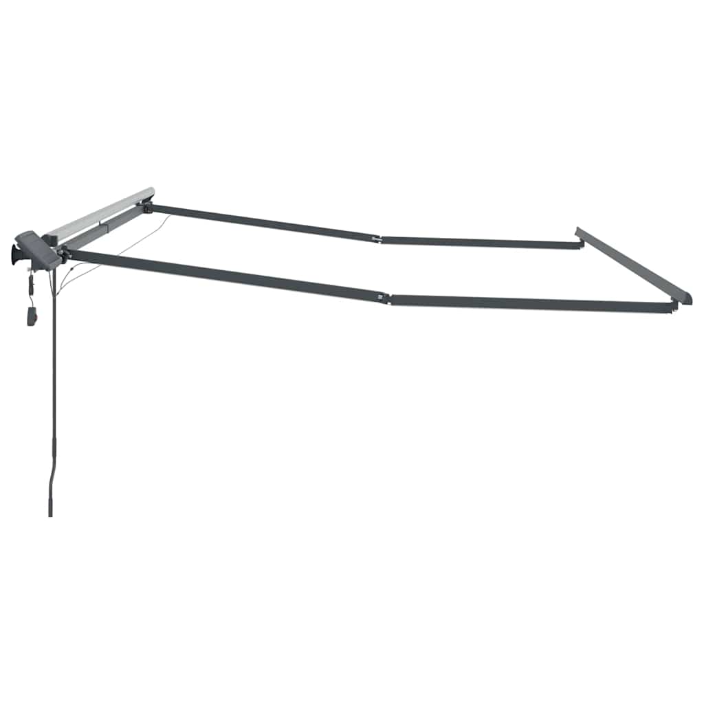 Awning with Manual Anthracite 3 x 2.5 m Metal