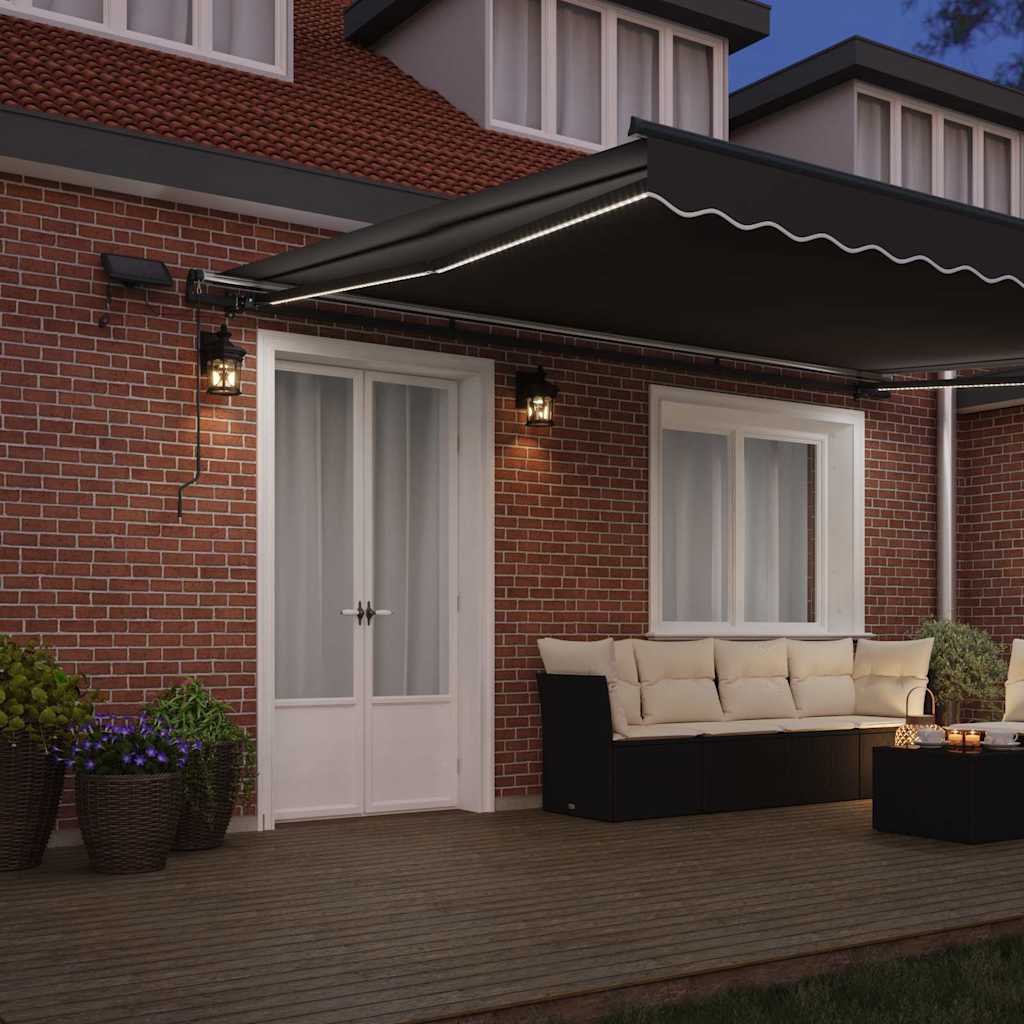 Awning Frame with Manual Anthracite 4.5 x 2.5 m Aluminium