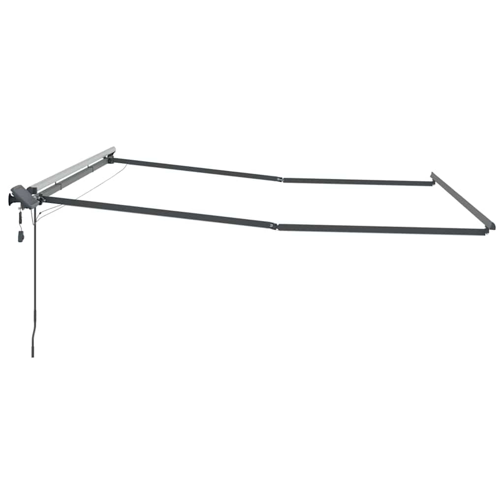 Awning with Manual Anthracite 4.5 x 2.5 m Metal