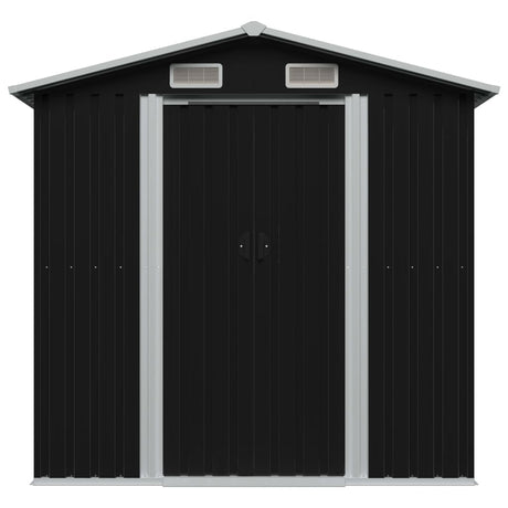 Garden Storage Shed Anthracite Steel 204x132x186 cm