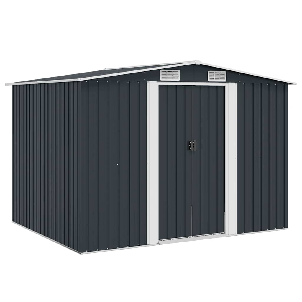 Garden Storage Shed Anthracite Steel 257x205x178 cm