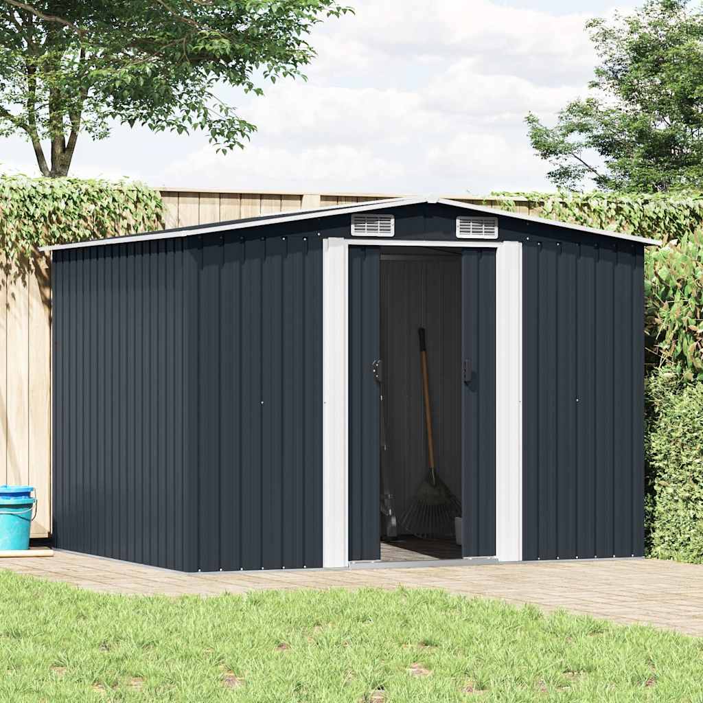 Garden Storage Shed Anthracite Steel 257x205x178 cm