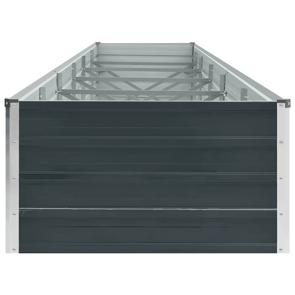 Garden Raised Bed Galvanised Steel 480x80x45 cm Anthracite