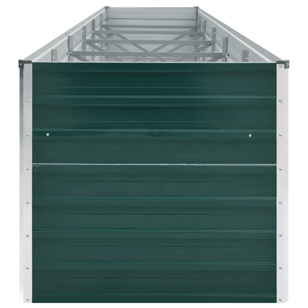 Garden Raised Bed Galvanised Steel 480x80x77 cm Green
