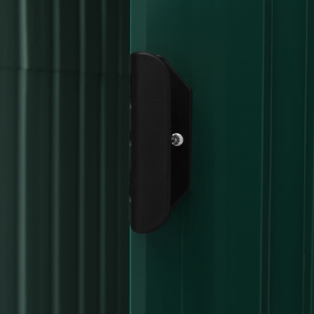 Garden Shed with Rack Green 205x130x183 cm Iron