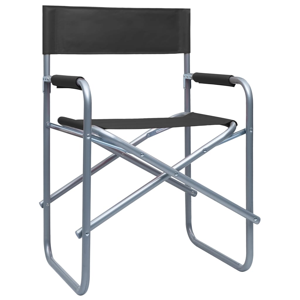 Director's Chairs 2 pcs Steel Black