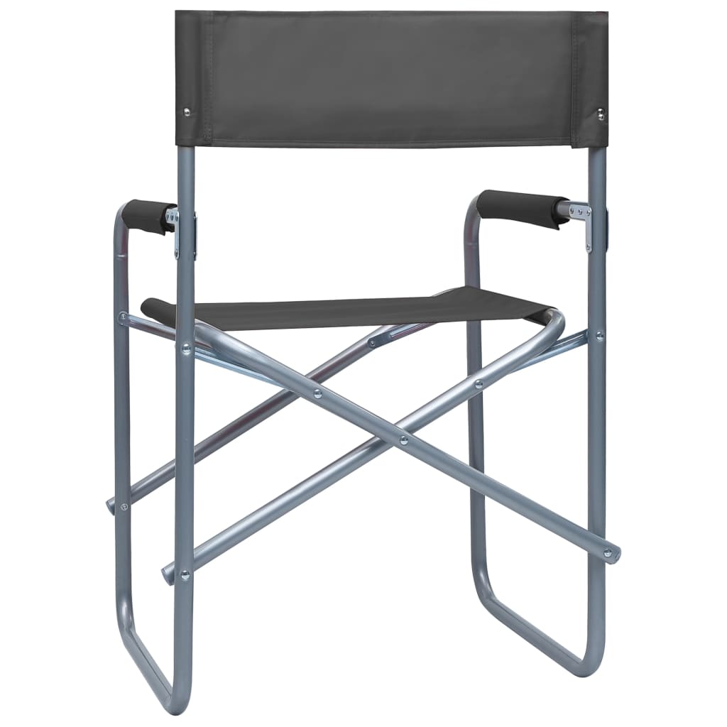 Director's Chairs 2 pcs Steel Grey