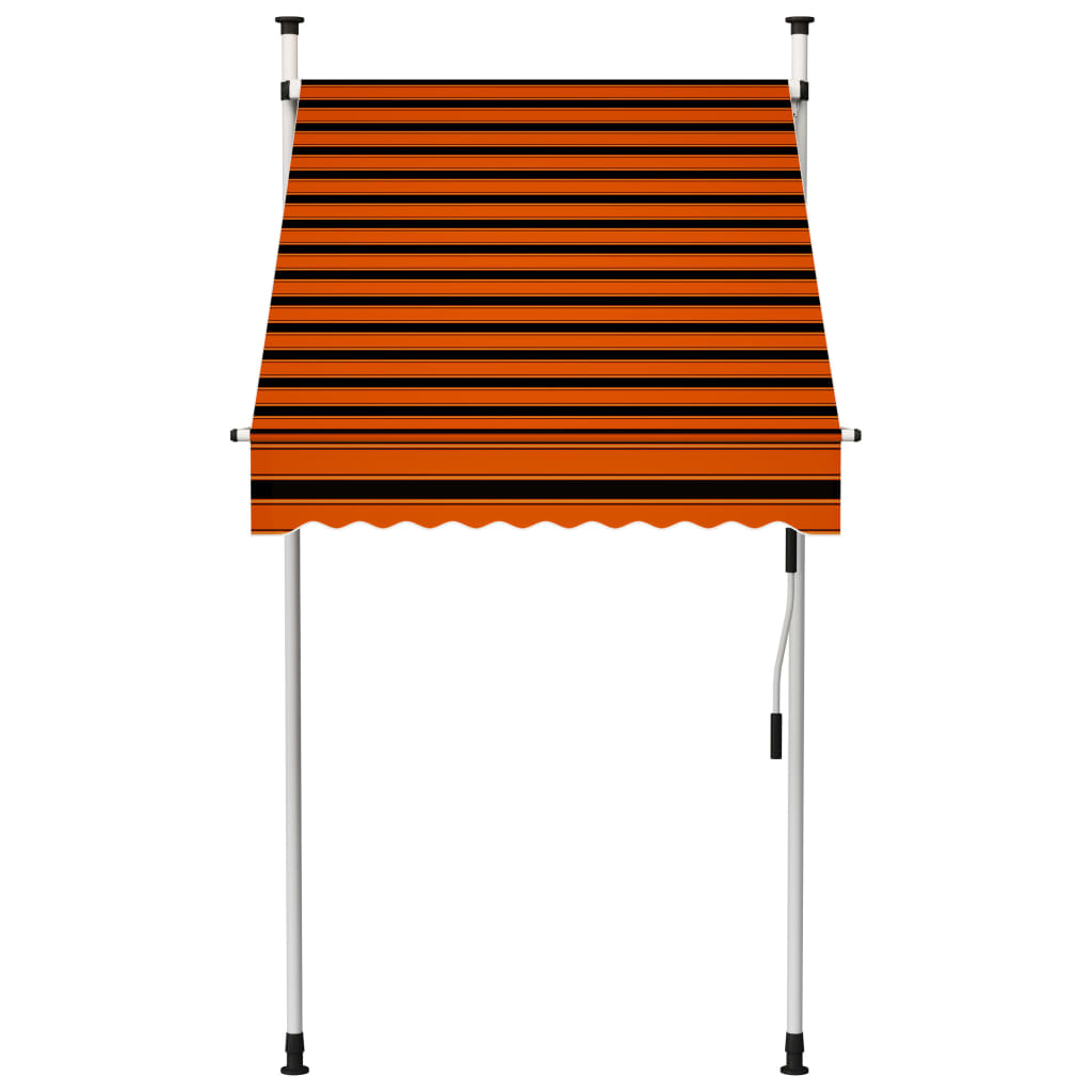 Manual Retractable Awning 100 cm Orange and Brown