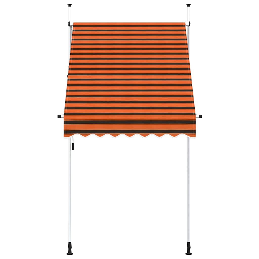 Manual Retractable Awning 150 cm Orange and Brown
