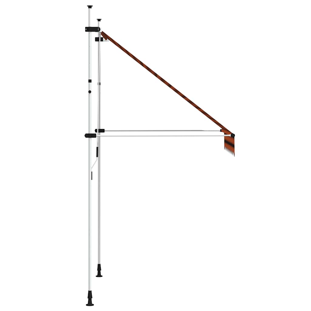 Manual Retractable Awning 150 cm Orange and Brown