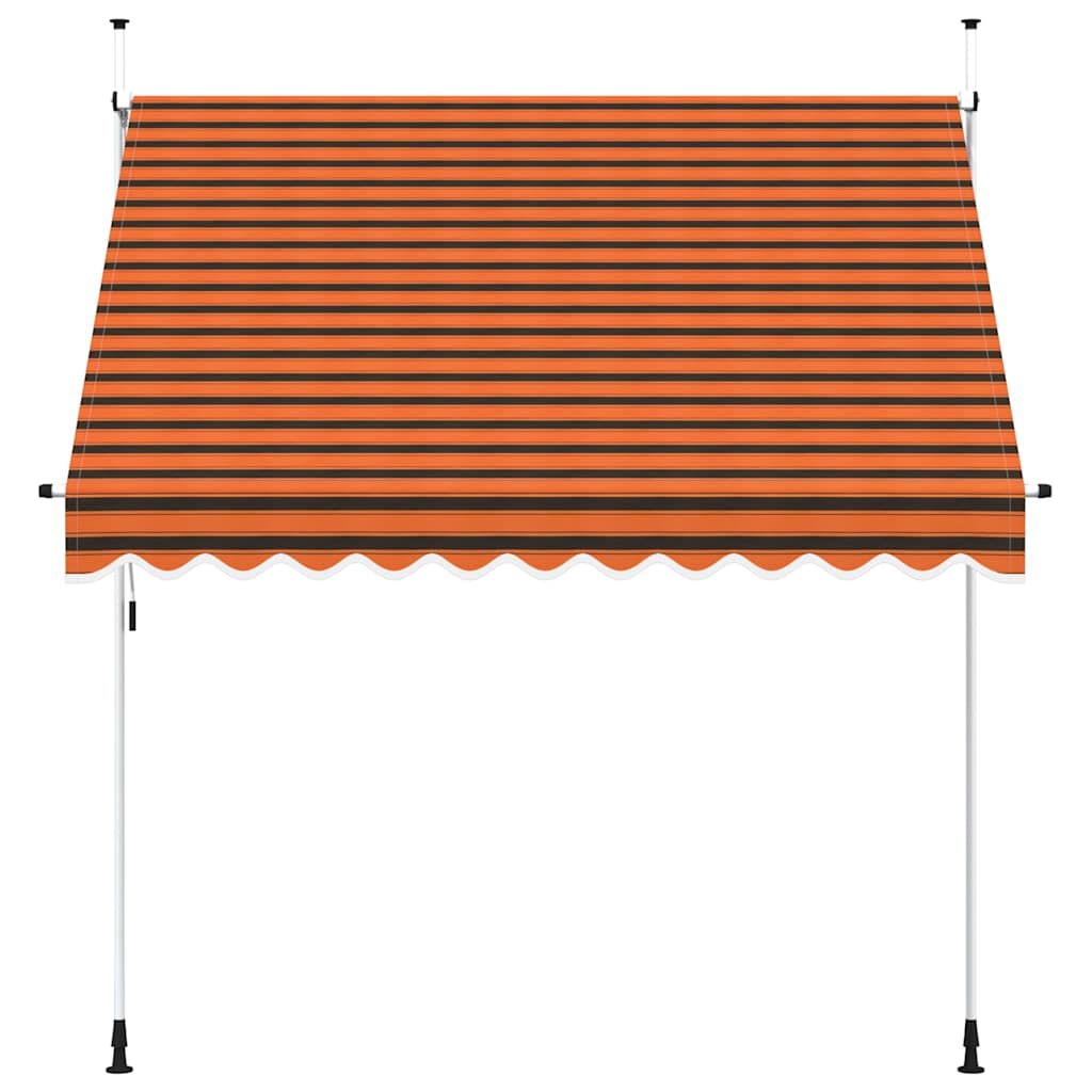 Manual Retractable Awning 250 cm Orange and Brown