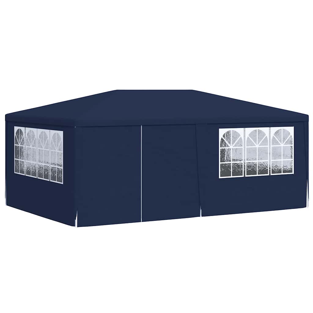 Professional Party Tent with Side Walls 4x6 m Blue 90 g/m?