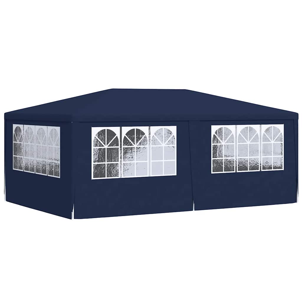 Professional Party Tent with Side Walls 4x6 m Blue 90 g/m?
