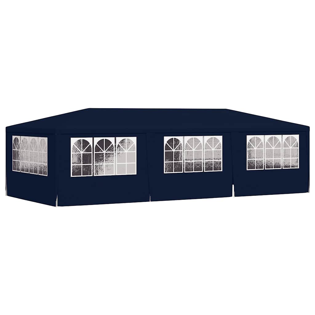 Professional Party Tent with Side Walls 4x9 m Blue 90 g/m?