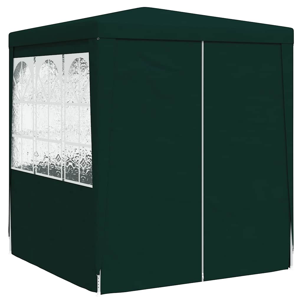 Professional Party Tent with Side Walls 2x2 m Green 90 g/m?