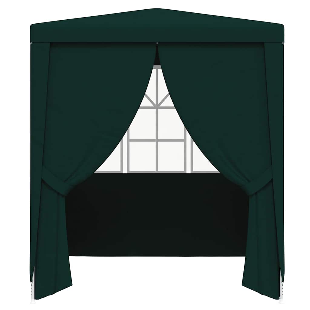 Professional Party Tent with Side Walls 2x2 m Green 90 g/m?