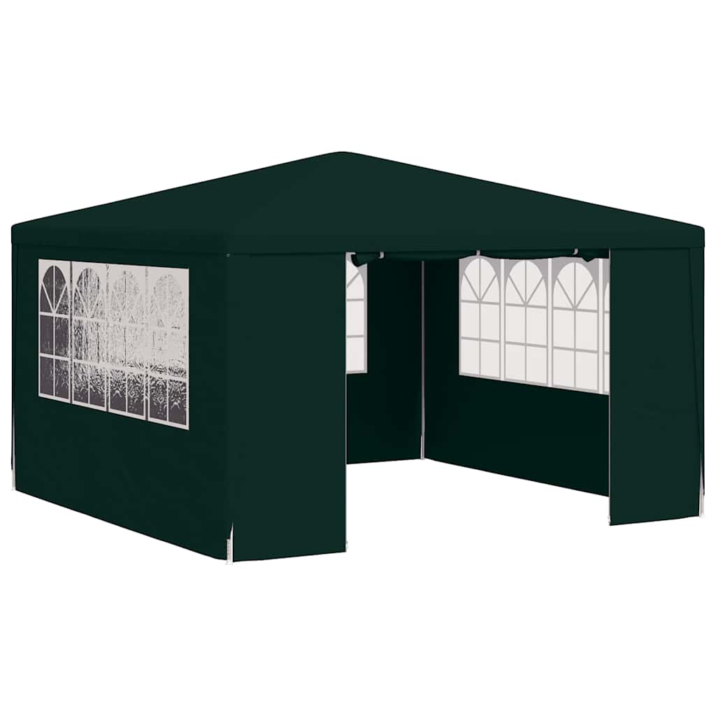 Professional Party Tent with Side Walls 4x4 m Green 90 g/m?