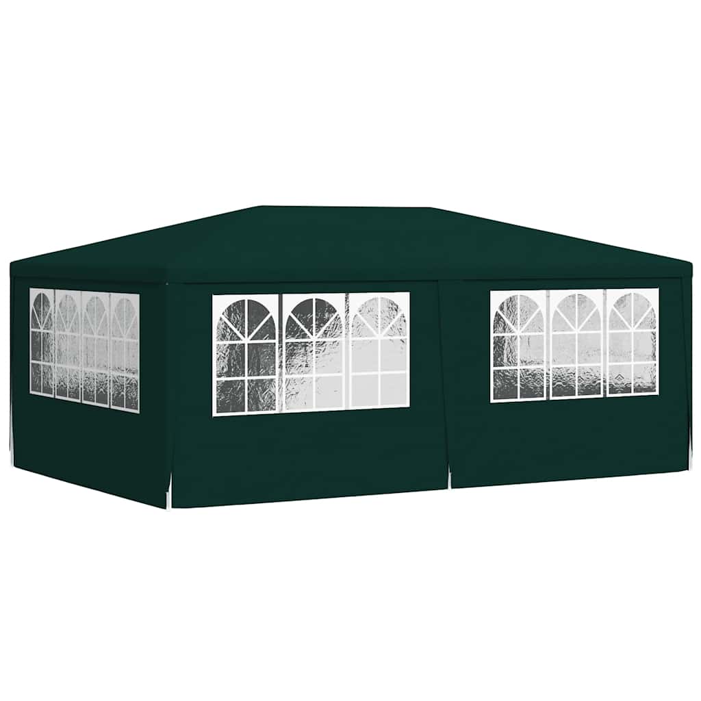 Professional Party Tent with Side Walls 4x6 m Green 90 g/m?