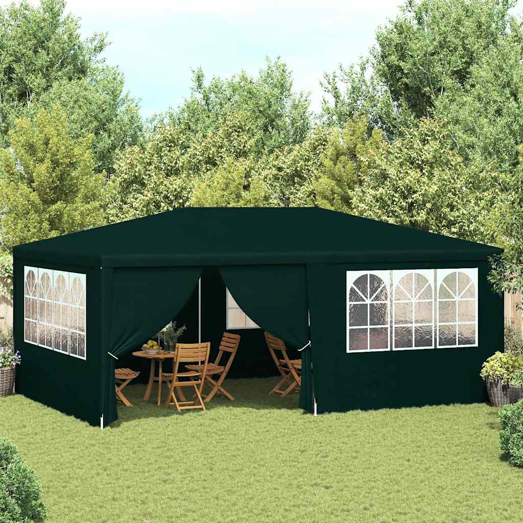 Professional Party Tent with Side Walls 4x6 m Green 90 g/m?