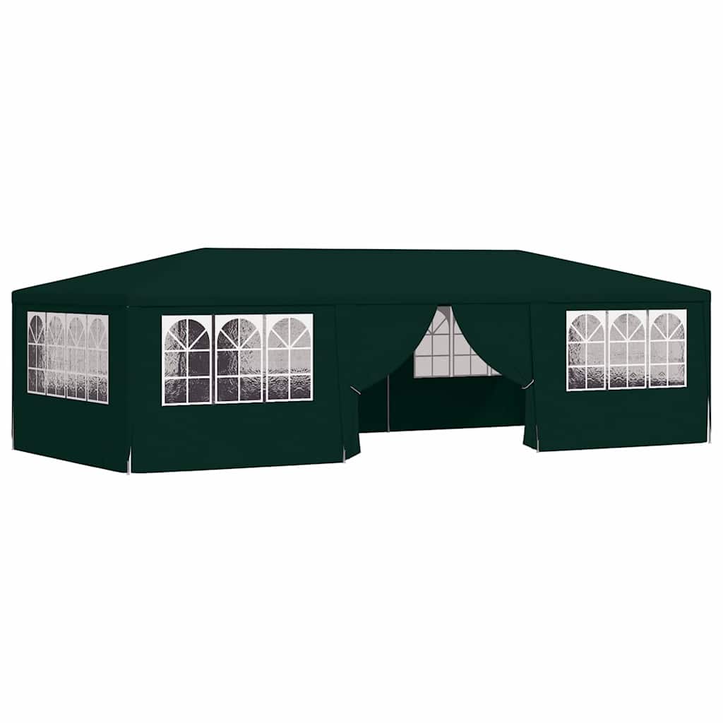 Professional Party Tent with Side Walls 4x9 m Green 90 g/m?