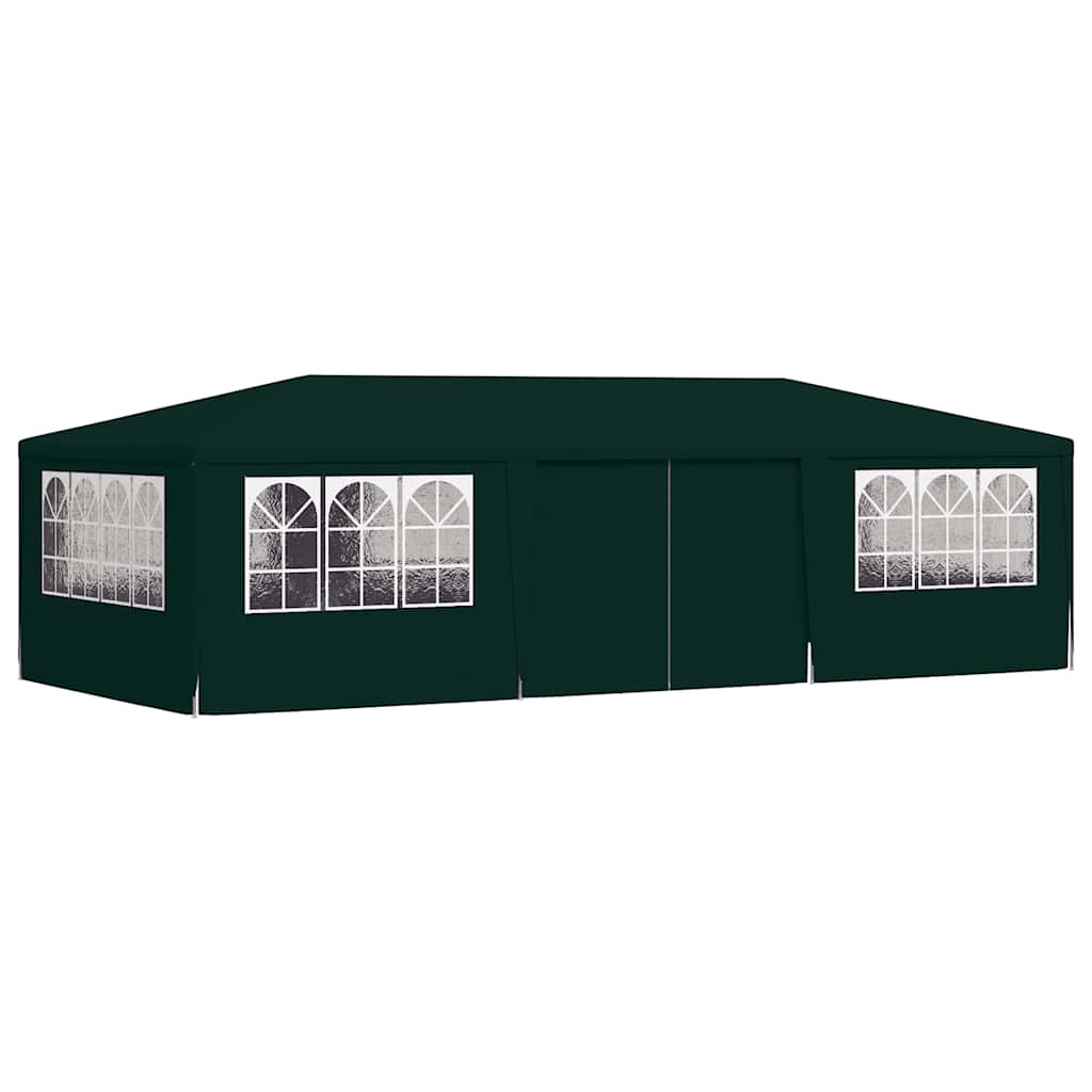 Professional Party Tent with Side Walls 4x9 m Green 90 g/m?
