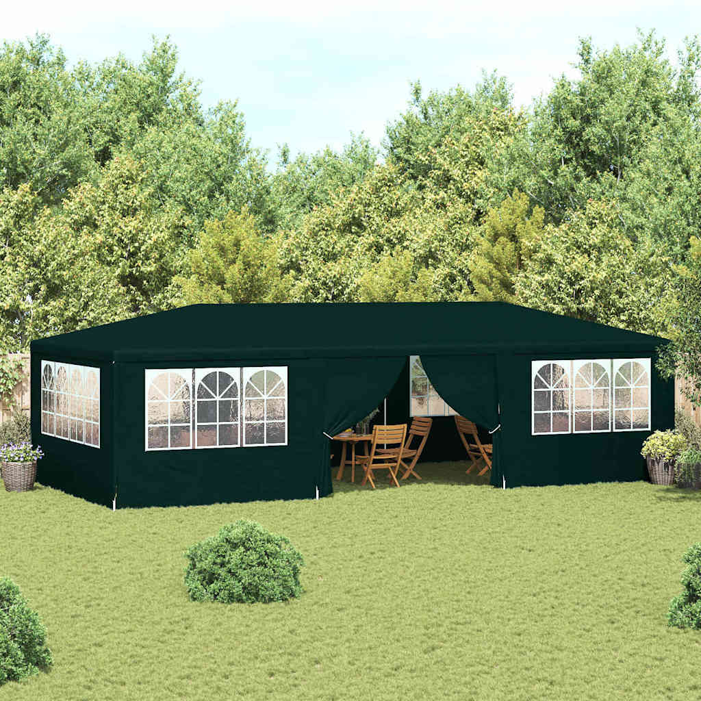 Professional Party Tent with Side Walls 4x9 m Green 90 g/m?