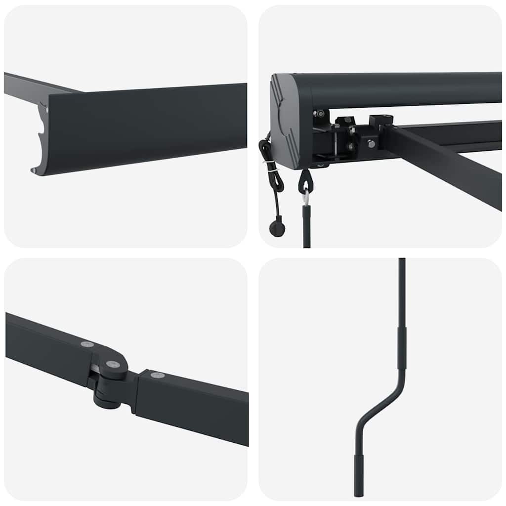 Awning Anthracite 3 x 2.5 m Metal