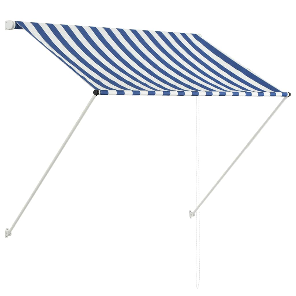 Retractable Awning 100x150 cm Blue and White
