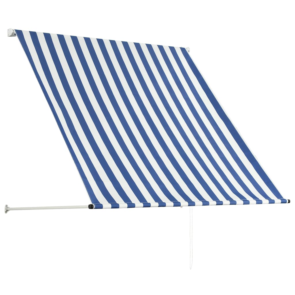 Retractable Awning 100x150 cm Blue and White