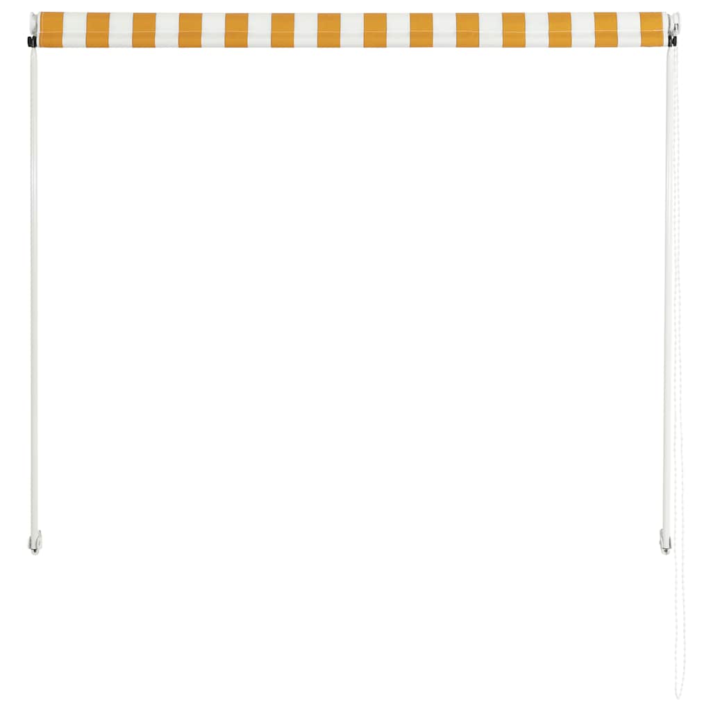 Retractable Awning 100x150 cm Yellow and White