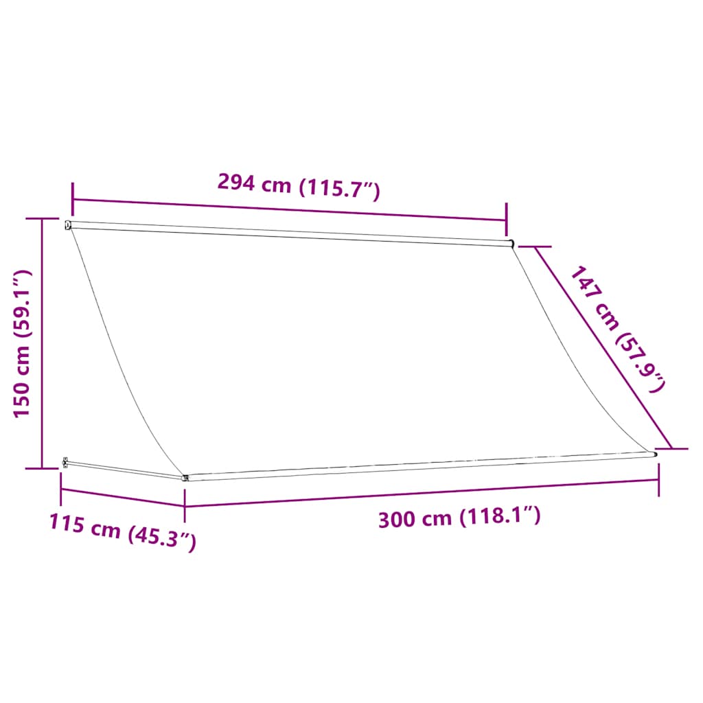 Retractable Awning 300x150 cm Orange and Brown
