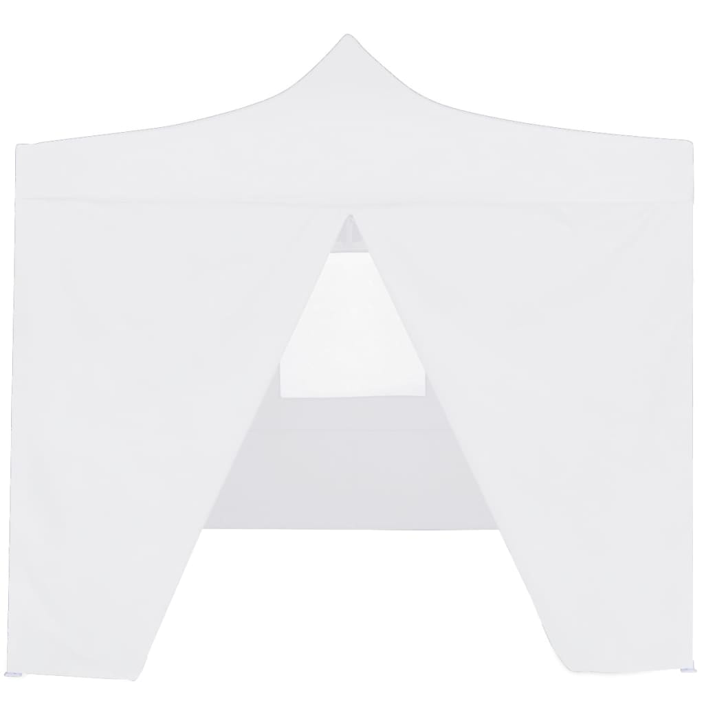Professional Folding Party Tent with 4 Sidewalls 3x3 m Steel White