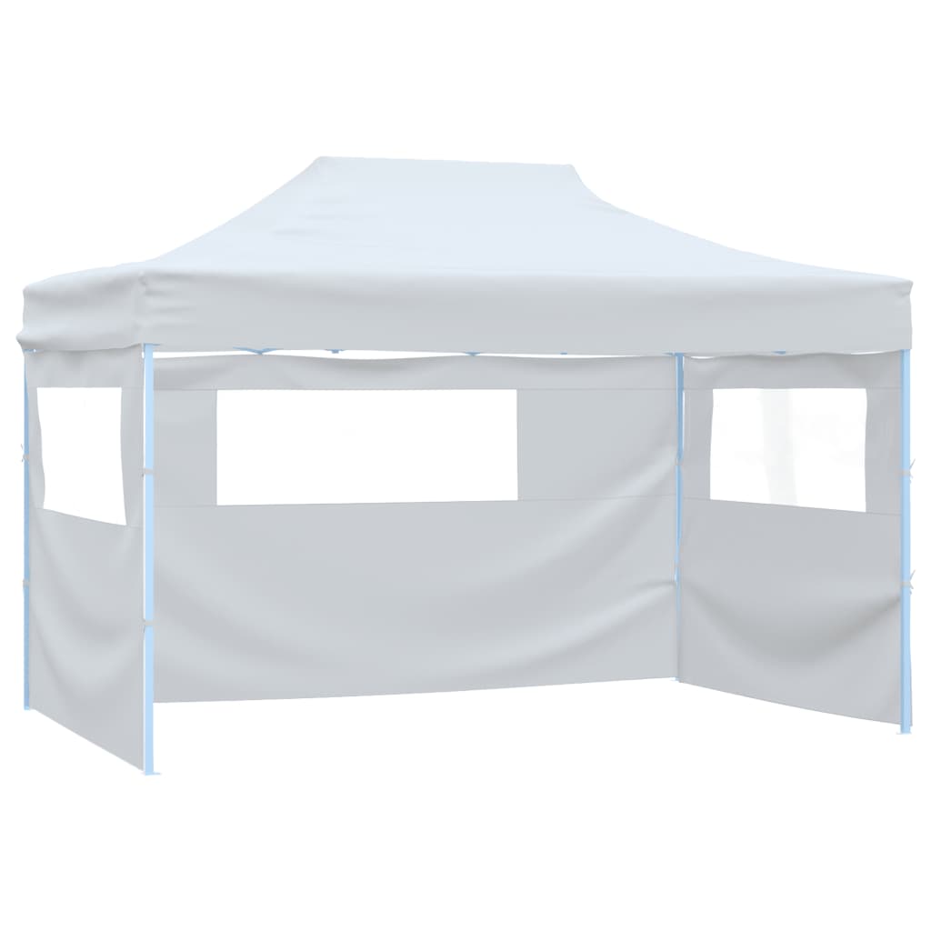 Foldable Party Tent with 4 Sidewalls 3x4.5 m White